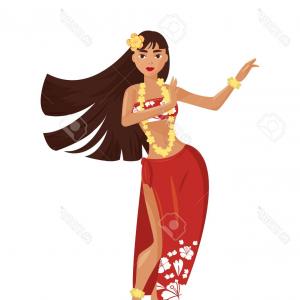 300x300 Hawaiian Hula Girl Femae Silhouette Vector Createmepink