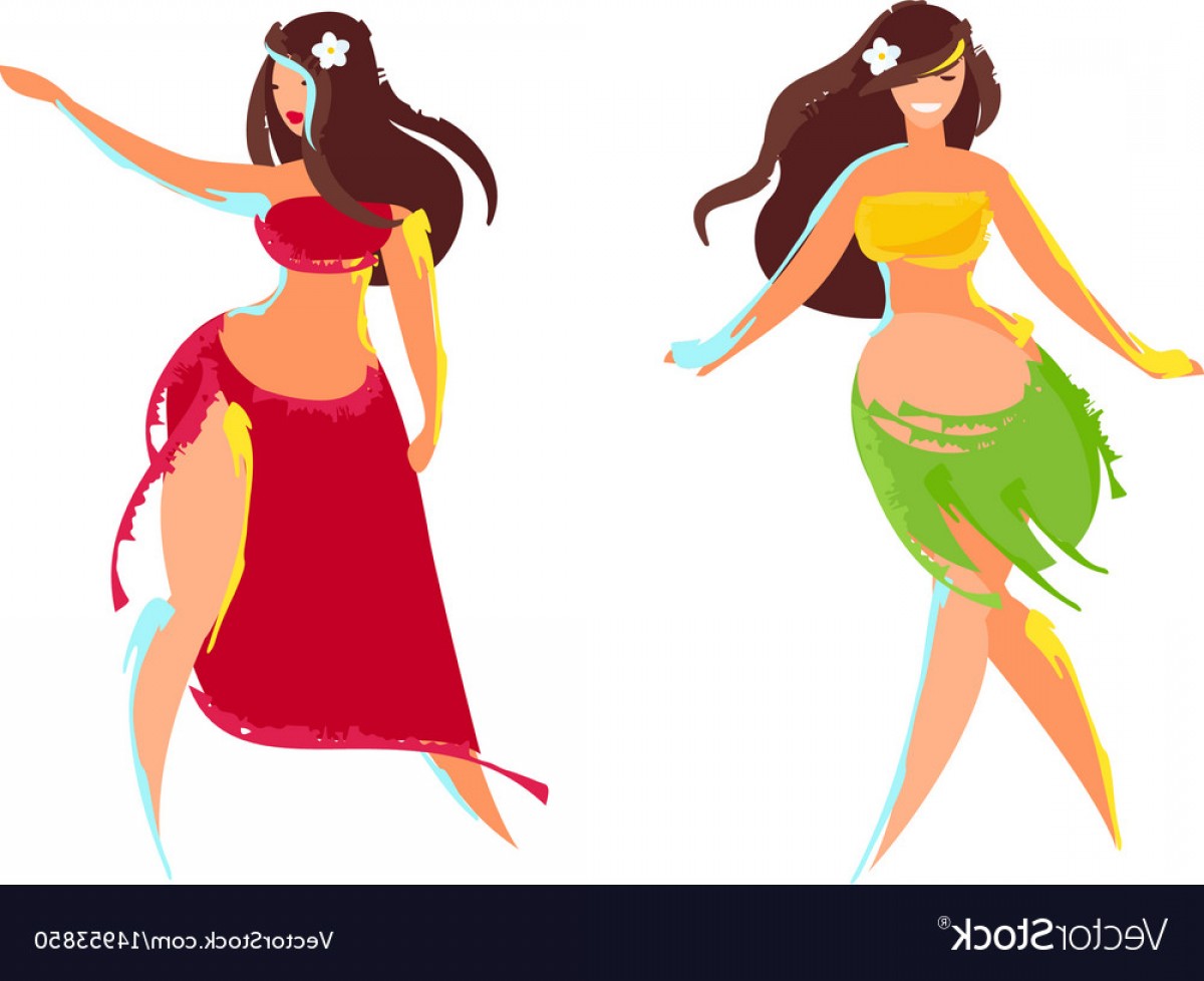 1200x978 Two Hawaiian Hula Dancer Vector Geekchicpro