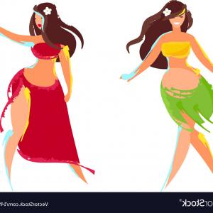 300x300 Hawaiian Hula Girl Femae Silhouette Vector Createmepink