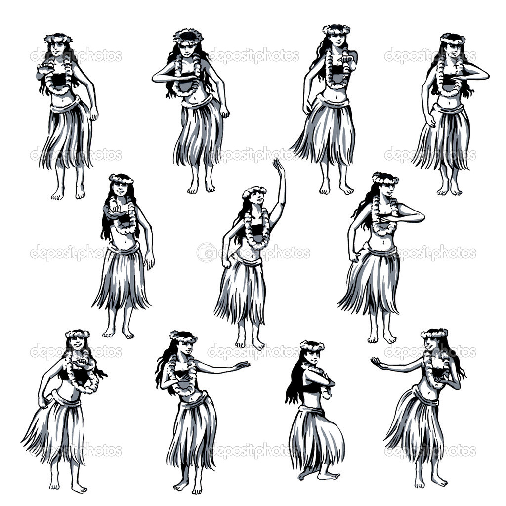 1024x1024 Hula Girl Vector Images