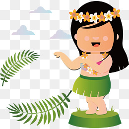 260x260 Download Free Png Cartoon Hula Girl, Vector Png