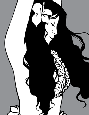 300x387 Hula Girl Vector Images