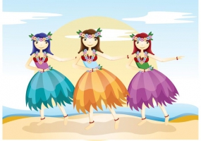 285x200 Hula Girl Free Vector Graphic Art Free Download