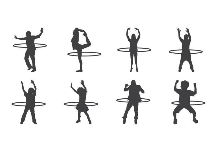700x490 Free Hula Hoop Silhouettes Vector