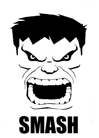338x473 Hulk Face Stencil Trafarety Hulk Birthday Parties, Hulk