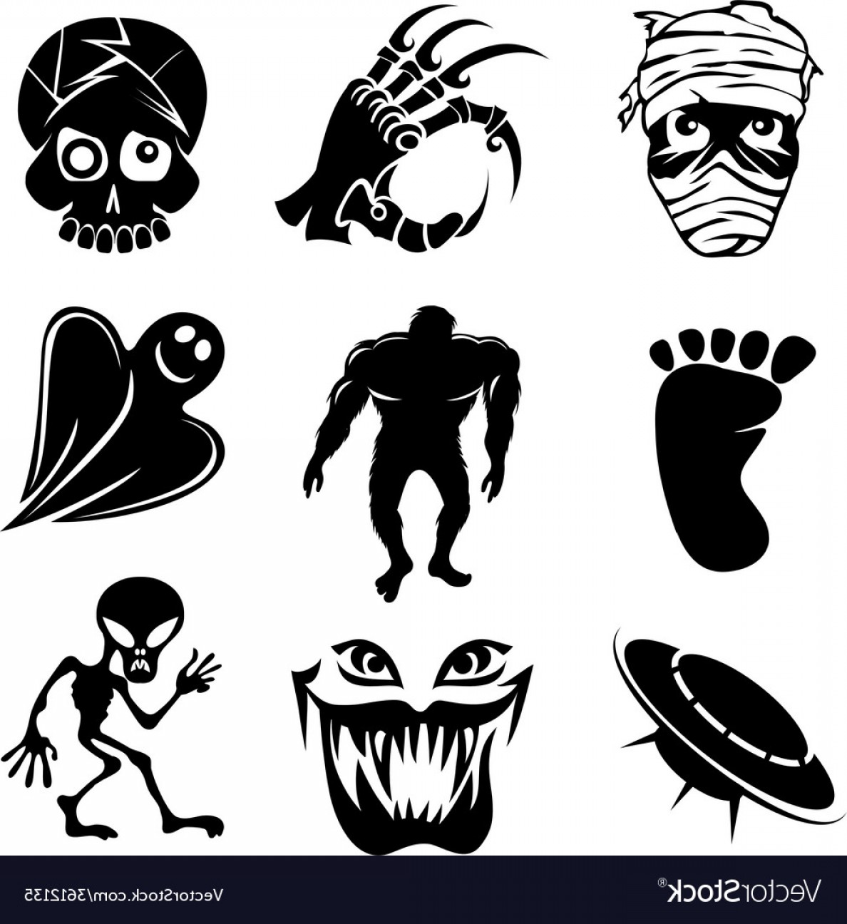 Set Of Ghost Ghouls And Alien Icons Vector Geekchicpro 1188x1296 Set Of Ghost Ghouls And Alien Icons Vector Geekchicpro