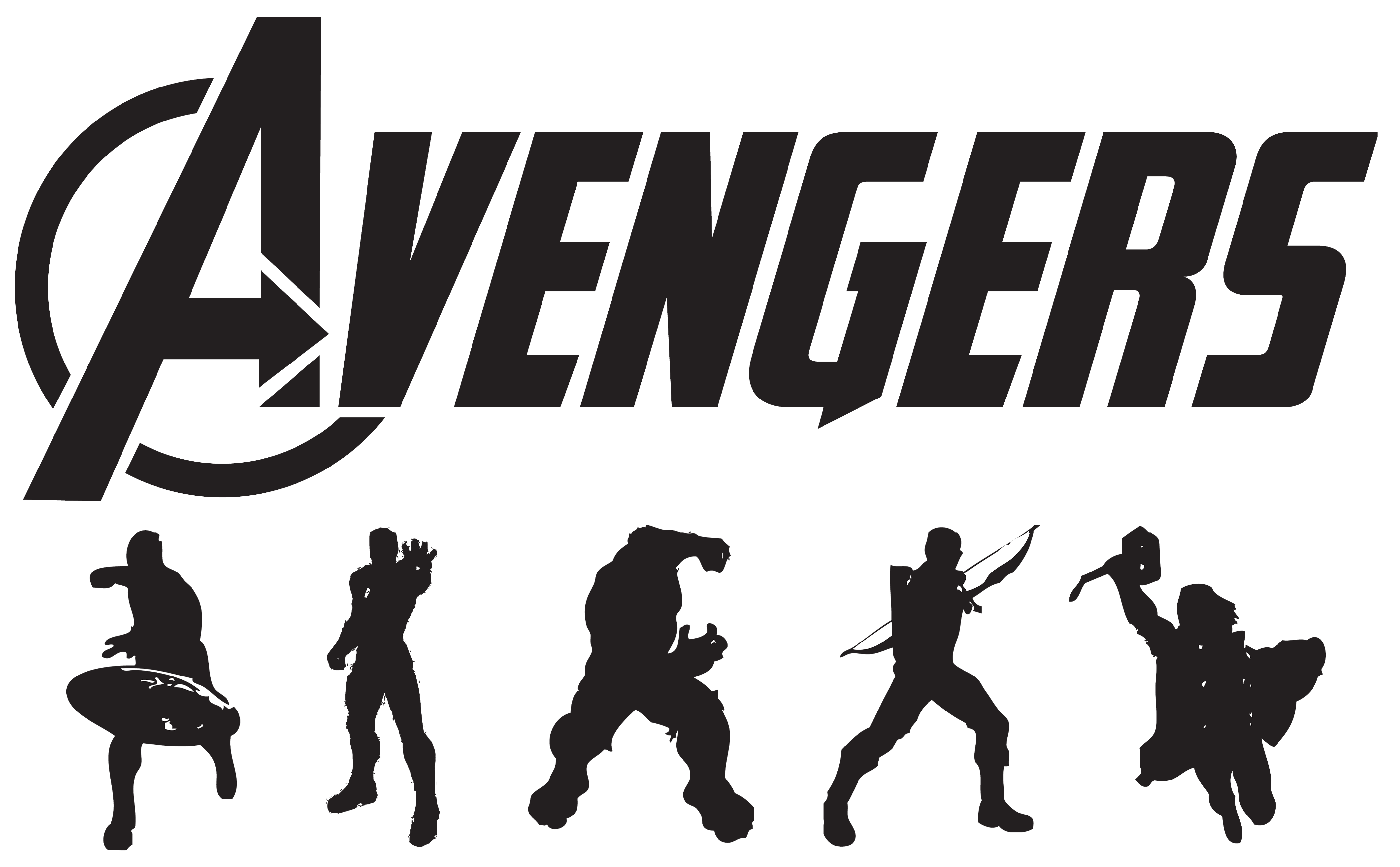 4240x2626 Avengers Png Black And White Free Avengers Black And White