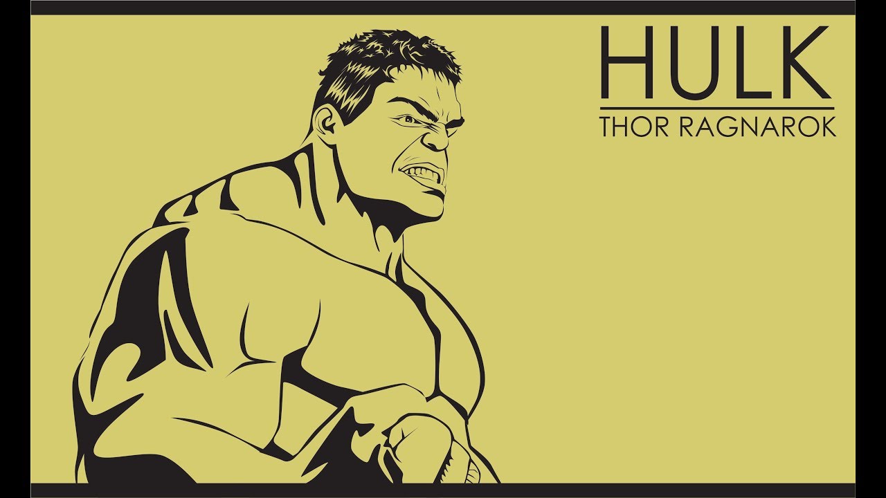 How To Draw Simple Vector Hulk In Thor Ragnarok Line Art 1280x720 How To Draw Simple Vector Hulk In Thor Ragnarok Line Art