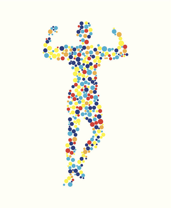 Vector Illustration Of Human Body Outline Art Print 599x727 Vector Illustration Of Human Body Outline Art Print