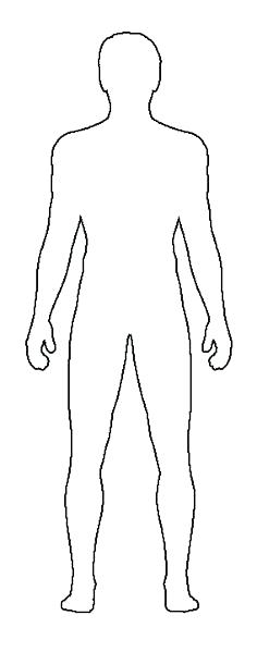 Human Body Outline Vector At Collection Of Human Body
