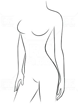 300x400 Clipart Body Outline Attractive Young Graceful Female Body Outline