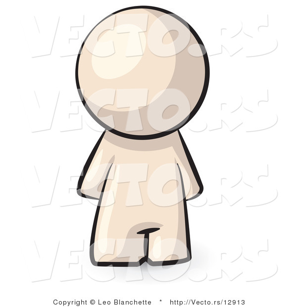 600x620 Vector Of Cartoon Featureless Person Standing