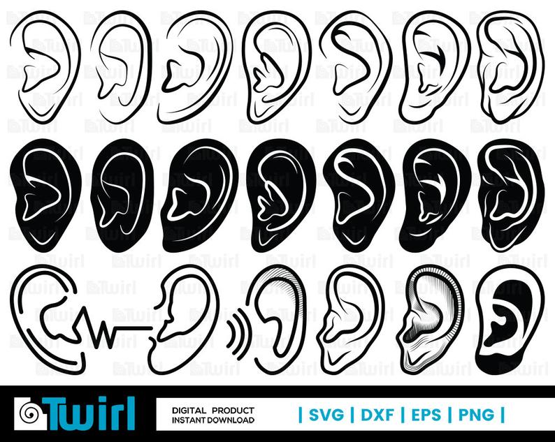 Human Ear Human Ear Silhouette Ear Clipart Ear Etsy 794x633 Human Ear Human Ear Silhouette Ear Clipart Ear Etsy
