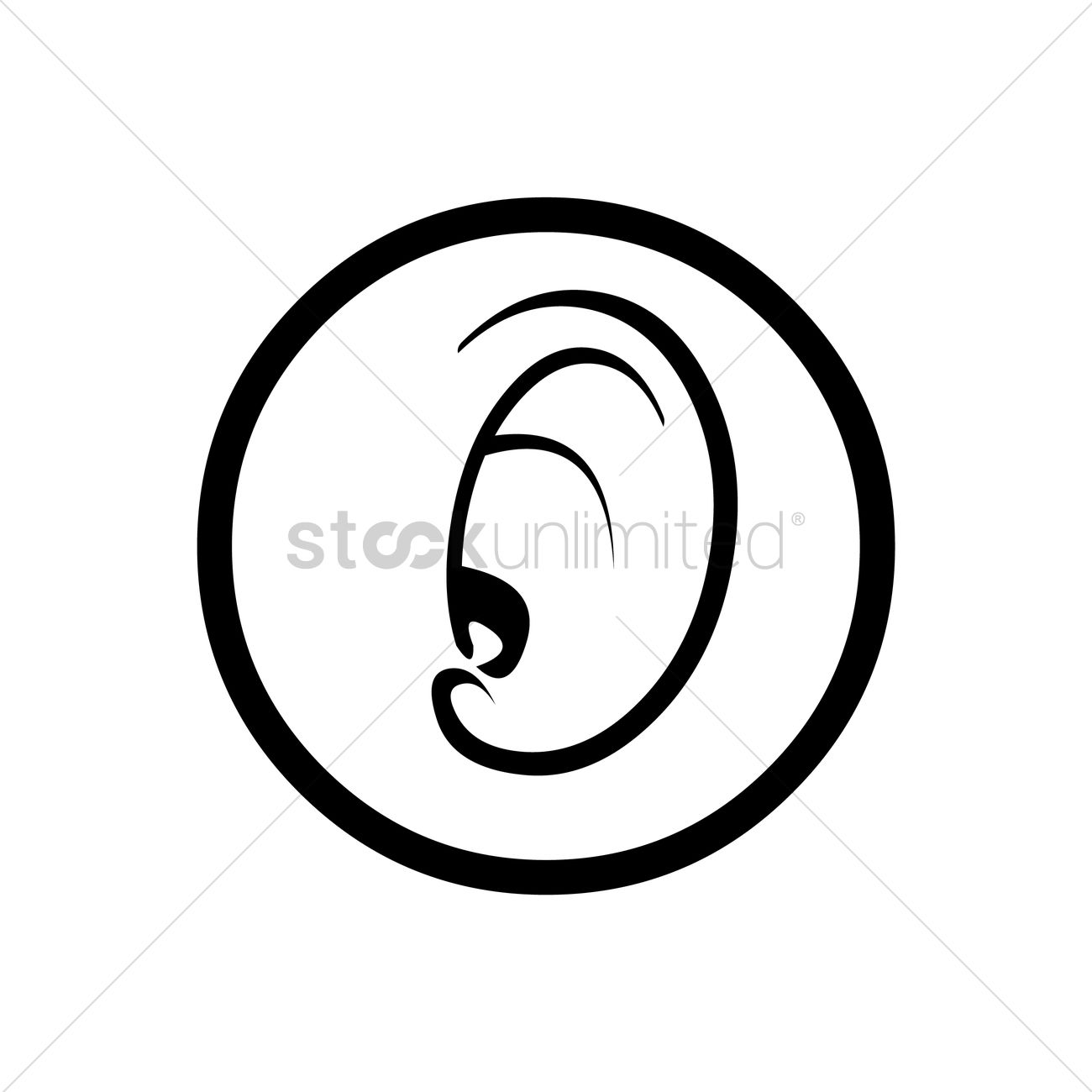 Human Ear Vector Image 1300x1300 Human Ear Vector Image