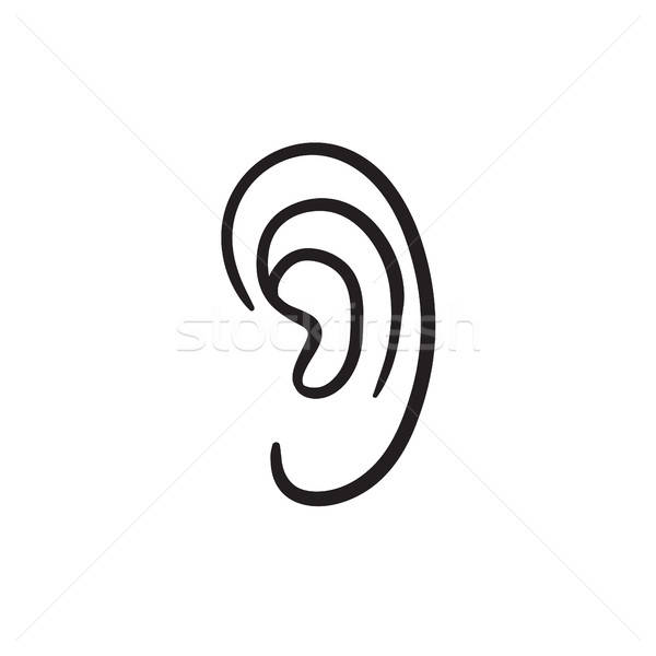 Human Ear Sketch Icon Vector Illustration Andrei Krauchuk 600x600 Human Ear Sketch Icon Vector Illustration Andrei Krauchuk