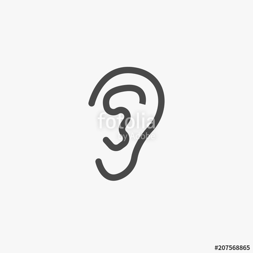 Human Ear Vector Icon Stock Image And Royalty Free Vector 500x500 Human Ear Vector Icon Stock Image And Royalty Free Vector