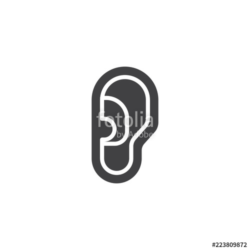 Human Ear Vector Icon Filled Flat Sign For Mobile Concept And Web 500x500 Human Ear Vector Icon Filled Flat Sign For Mobile Concept And Web