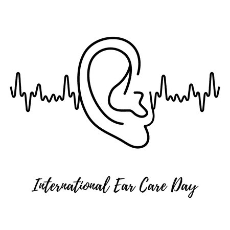 International Ear Care Day Background With Human Ear Medical 450x450 International Ear Care Day Background With Human Ear Medical