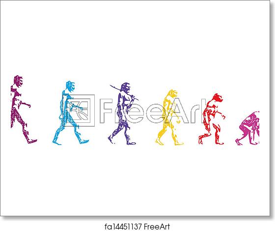 560x470 Free Art Print Of Human Evolution Vector Body Human Vector Man
