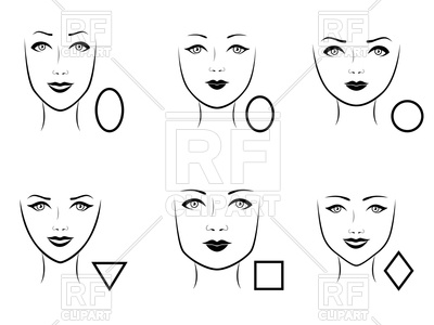 Set Of Human Faces Type With Corresponding Geometric Shapes Vector 400x300 Set Of Human Faces Type With Corresponding Geometric Shapes Vector