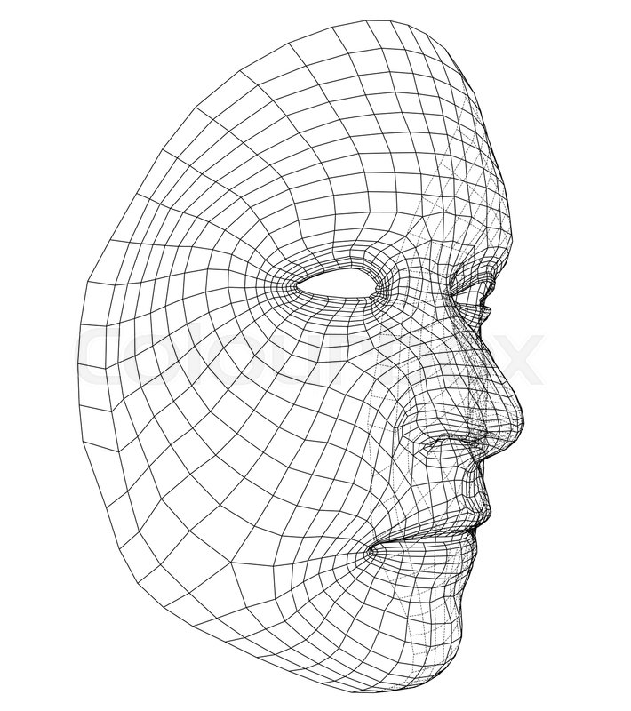 Wire Frame Abstract Human Face Stock Vector Colourbox 710x800 Wire Frame Abstract Human Face Stock Vector Colourbox