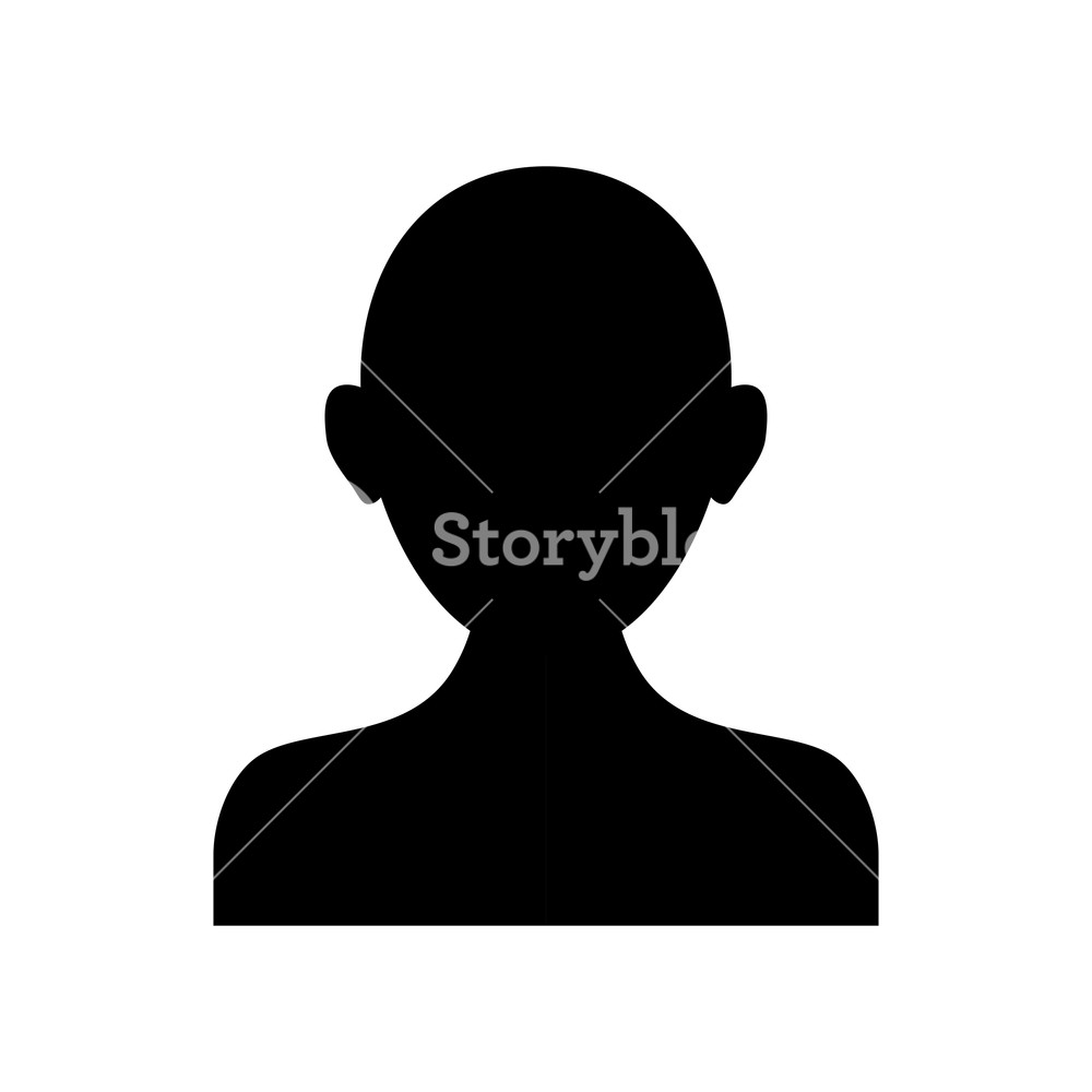 1000x1000 Human Figure Silhouette Icon Vector Illustration Design Royalty
