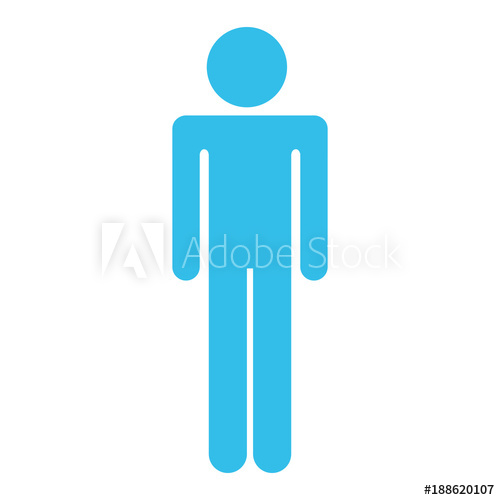 500x500 Male Human Figure Silhouette Vector Illustration Design