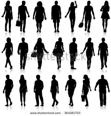 450x470 Black And White Human Silhouette