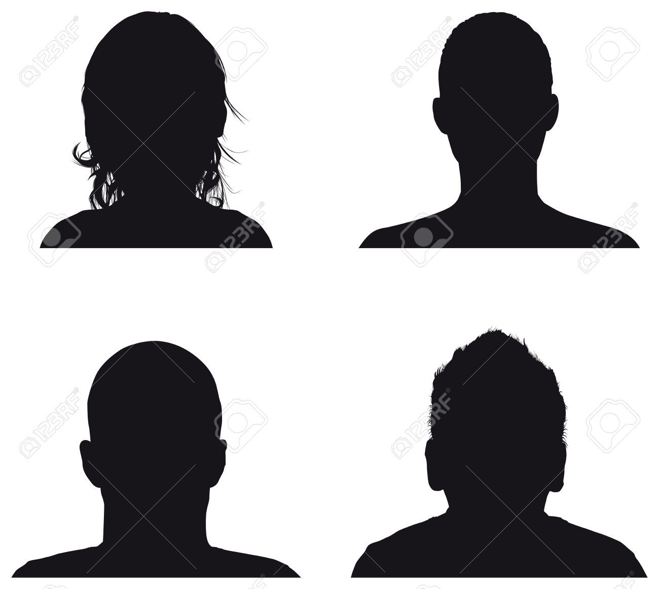 Human Head Silhouette Vector