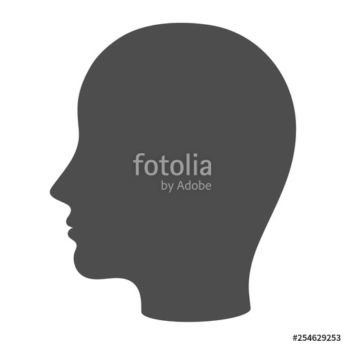 500x500 Human Head Silhouette Icon Stock Image And Royalty Free Vector