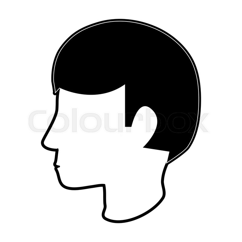 800x800 Human Head Silhouette Icon Vector Stock Vector Colourbox
