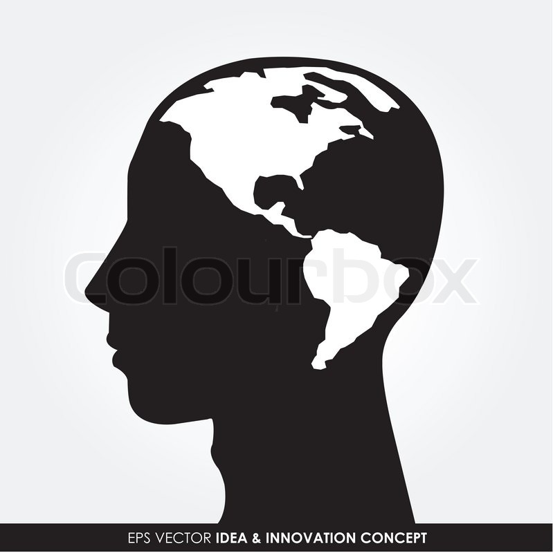 799x800 Abstract Human Head Silhouette Stock Vector Colourbox