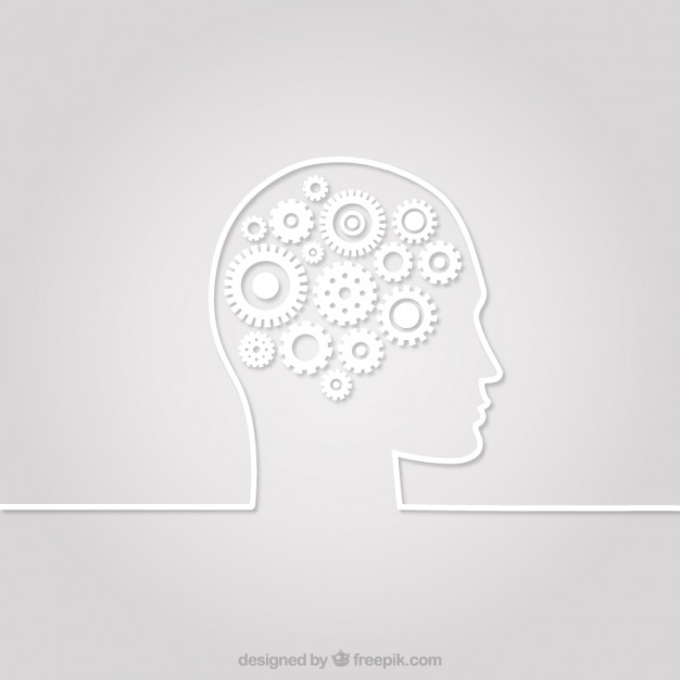 626x626 Human Head Silhouette With Gears Vector Free Download