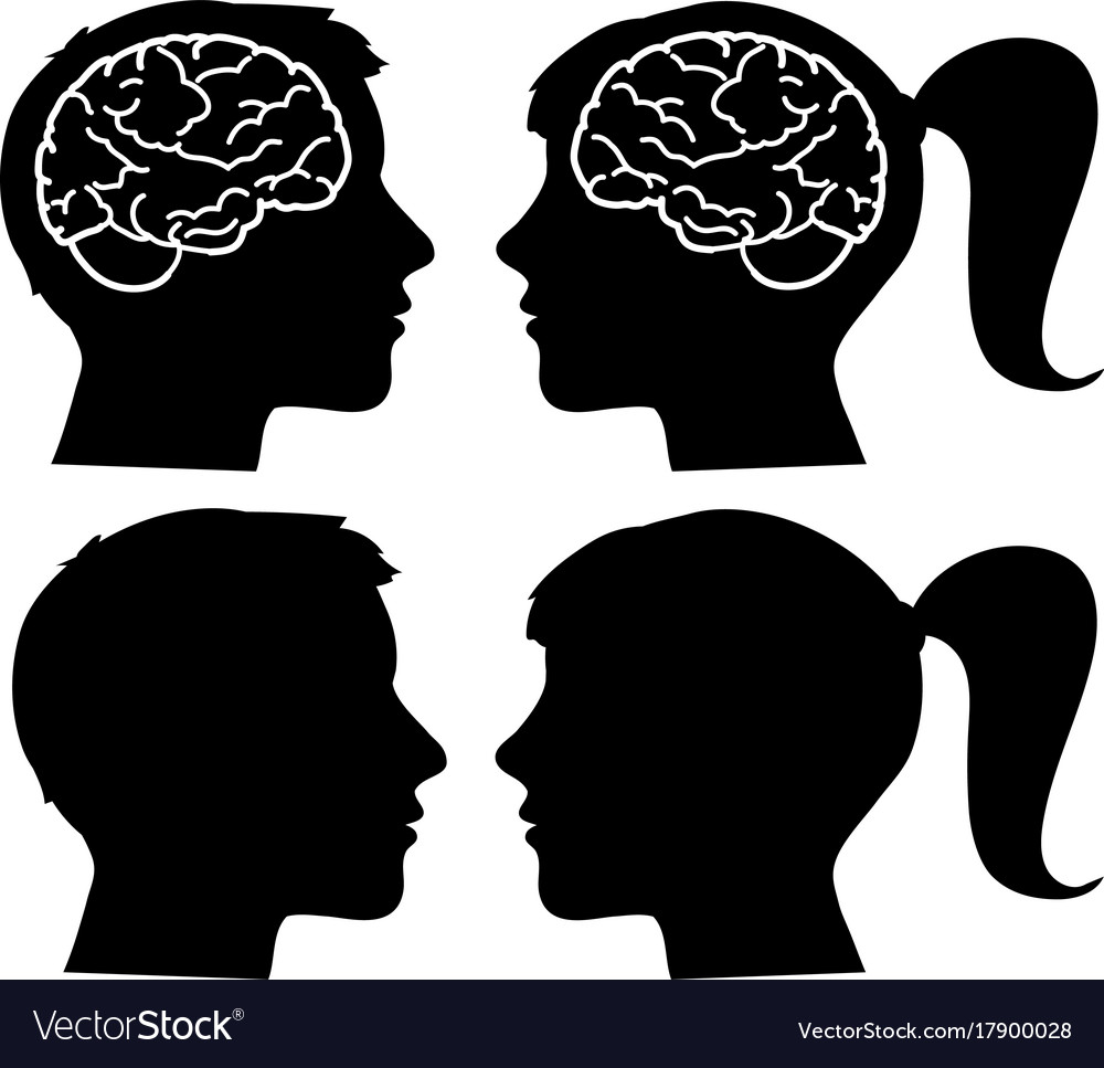 1000x967 Collection Of 'brain Silhouette Vector' Download More Than
