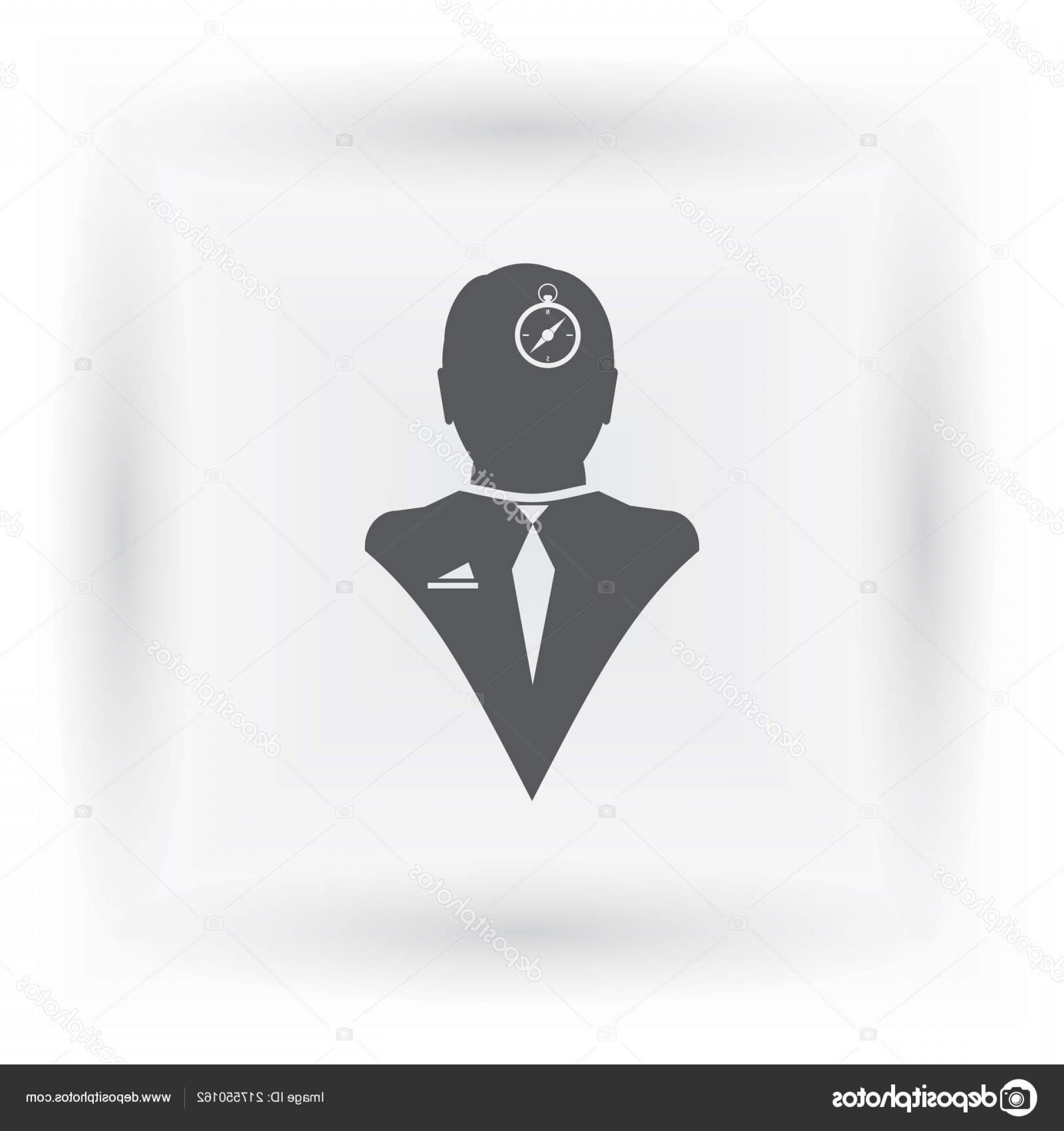 1920x2040 Stock Illustration Human Head Silhouette Compass Rose Studiogrfx