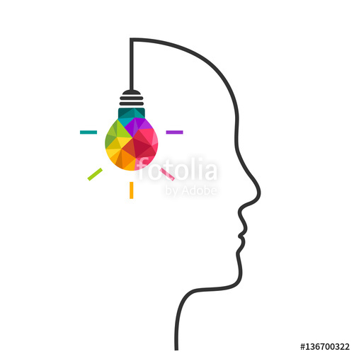 500x500 Creative Thinking Concept With Colorful Bulb Hanging And Human