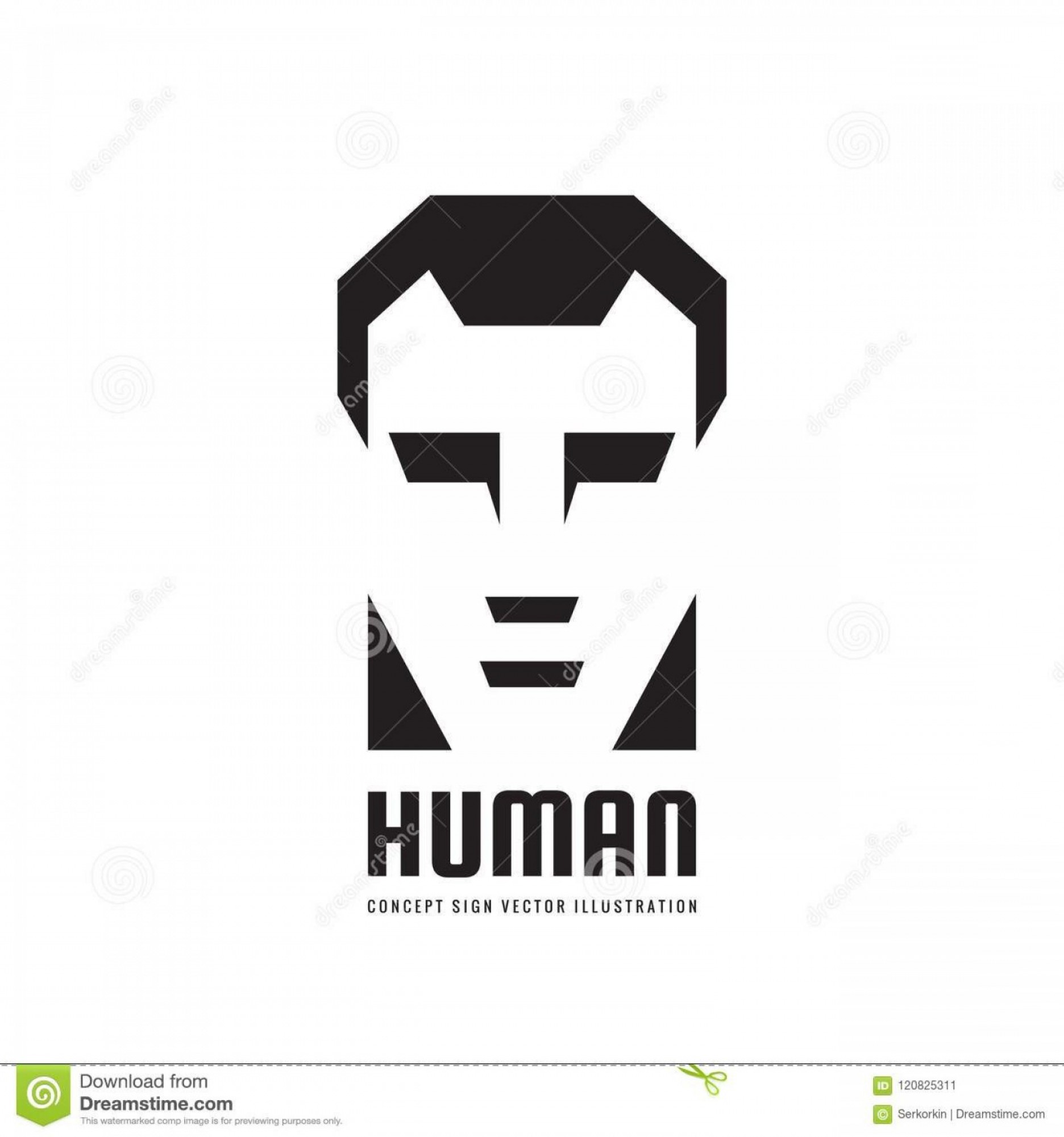 1872x2001 Human Character Head Vector Logo Concept Business Company Website