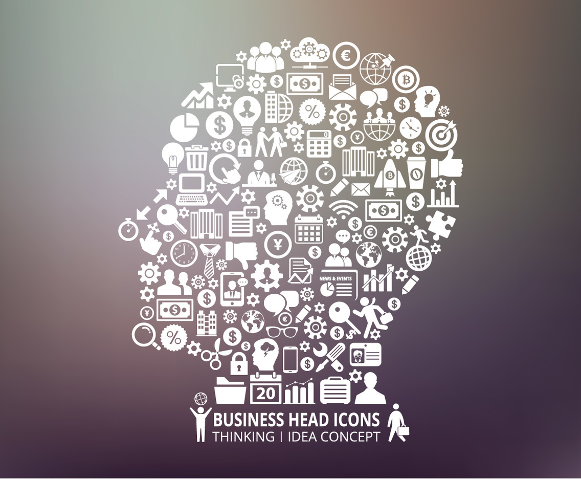 1136x936 Business Human Head Vector Art Graphics