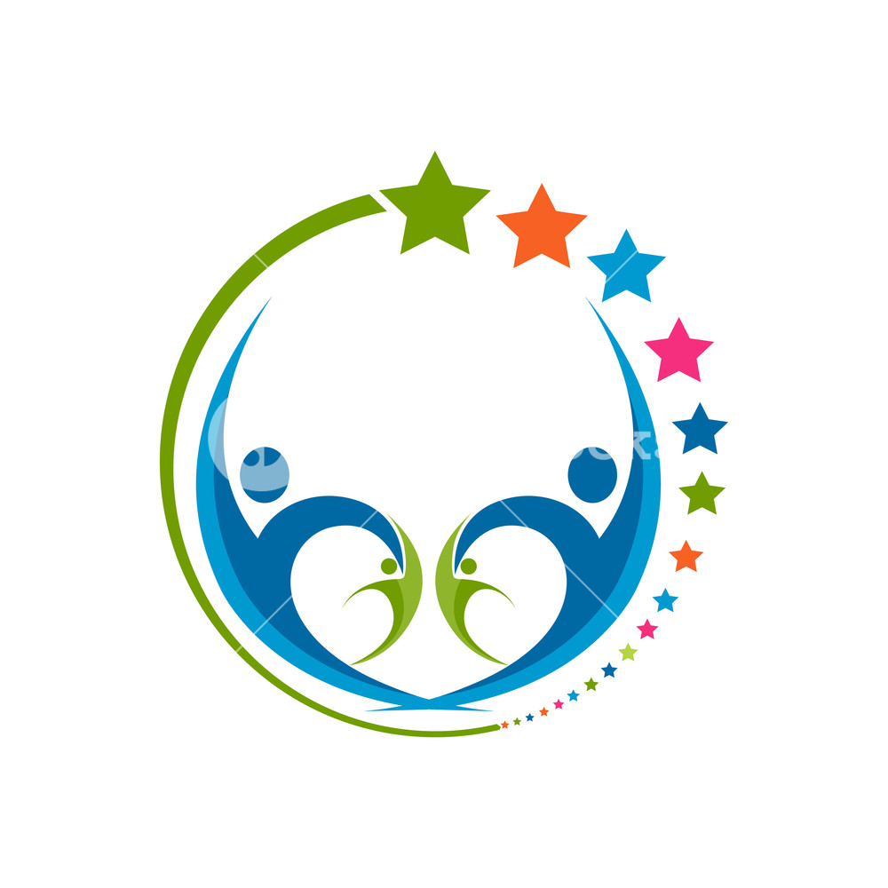 1000x1000 Human Star Creative Logo Design Star People Abstract Vector