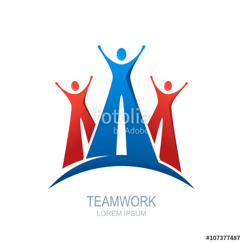 500x500 Vector Human Logo, Icon Or Emblem Design Abstract Happy People