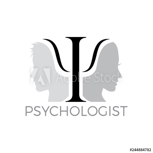 500x500 Vector Logo Psychologist With Symbol And Two Human Heads