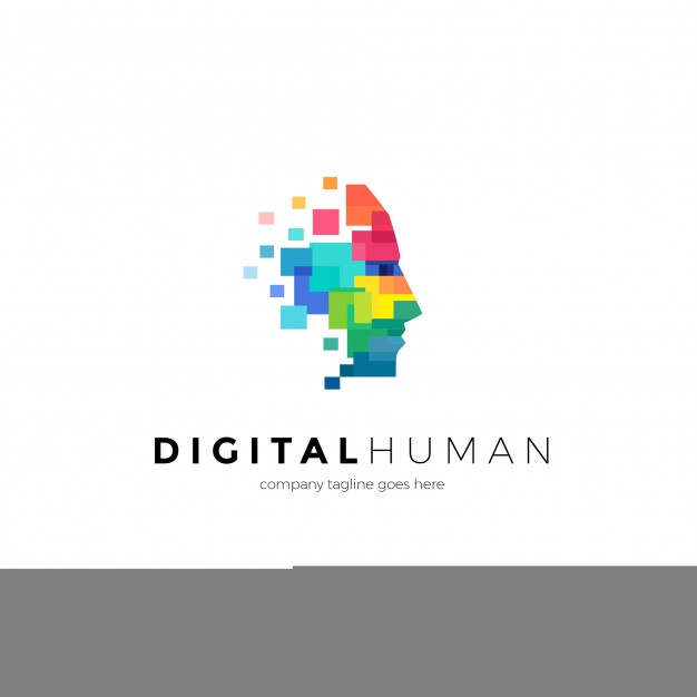 626x626 Digital Human Logo Template Vector Premium Download