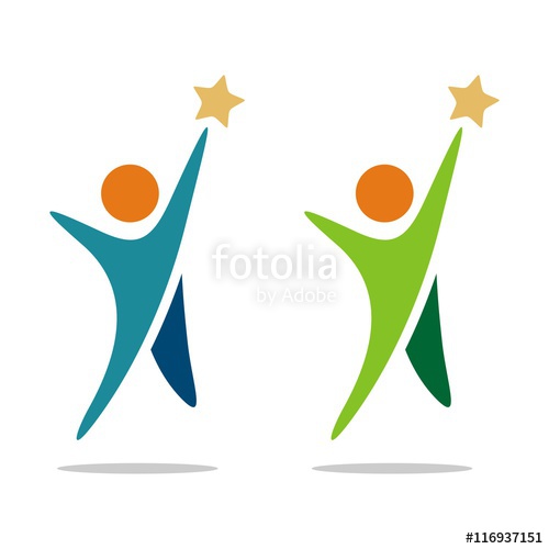 500x500 Human Figure Reaching Star