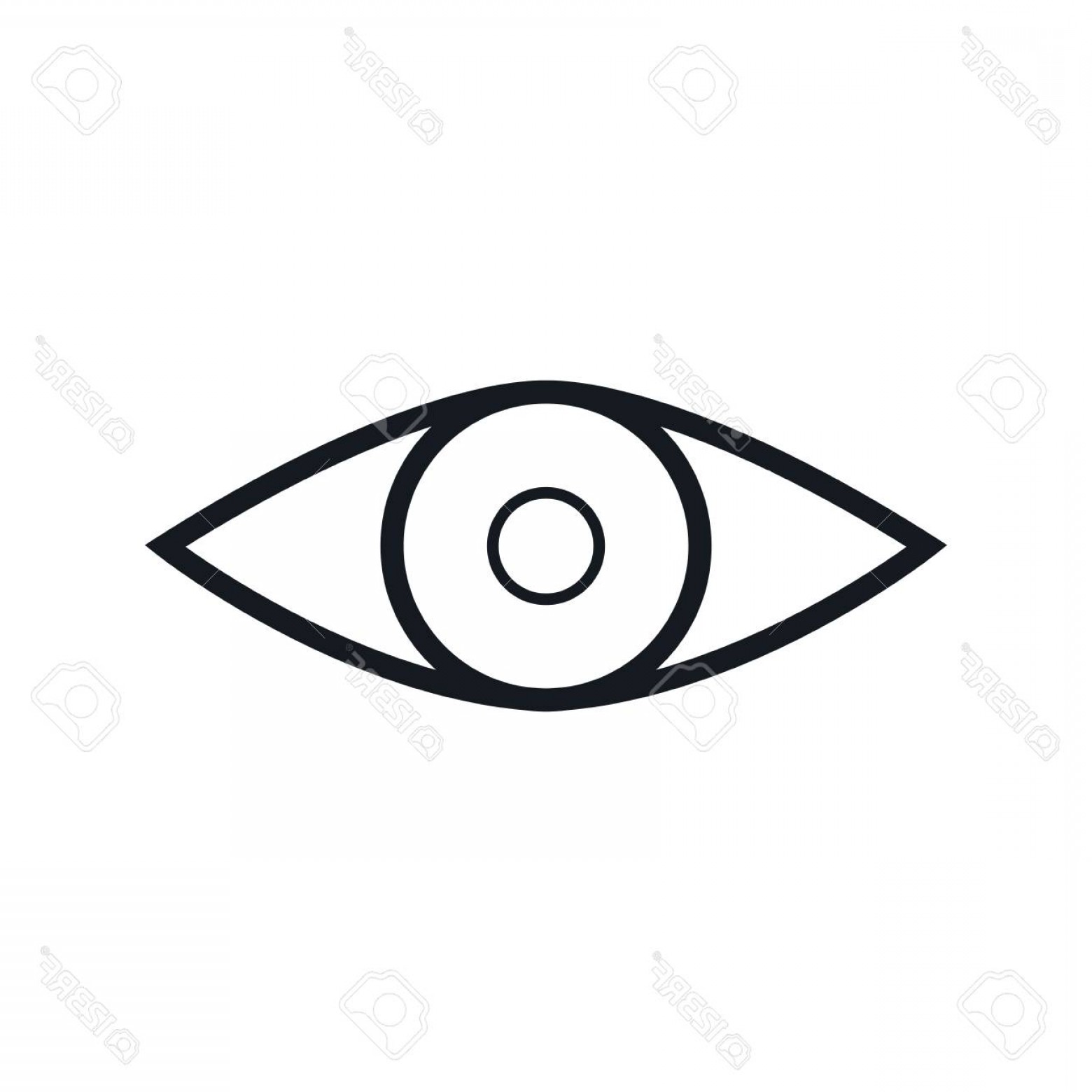 1560x1560 Photostock Vector Eye Vision Look Human Outline Vector