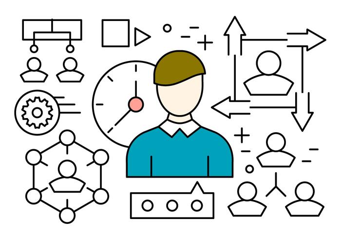 Linear Human Resources Vector Elements 700x490 Linear Human Resources Vector Elements
