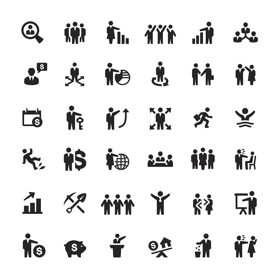 Business Person And Human Resources Vector Icons 900x900 Business Person And Human Resources Vector Icons