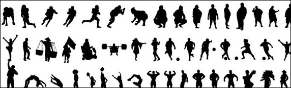 Awesome People Silhouette Vector Sets 572x174 Awesome People Silhouette Vector Sets