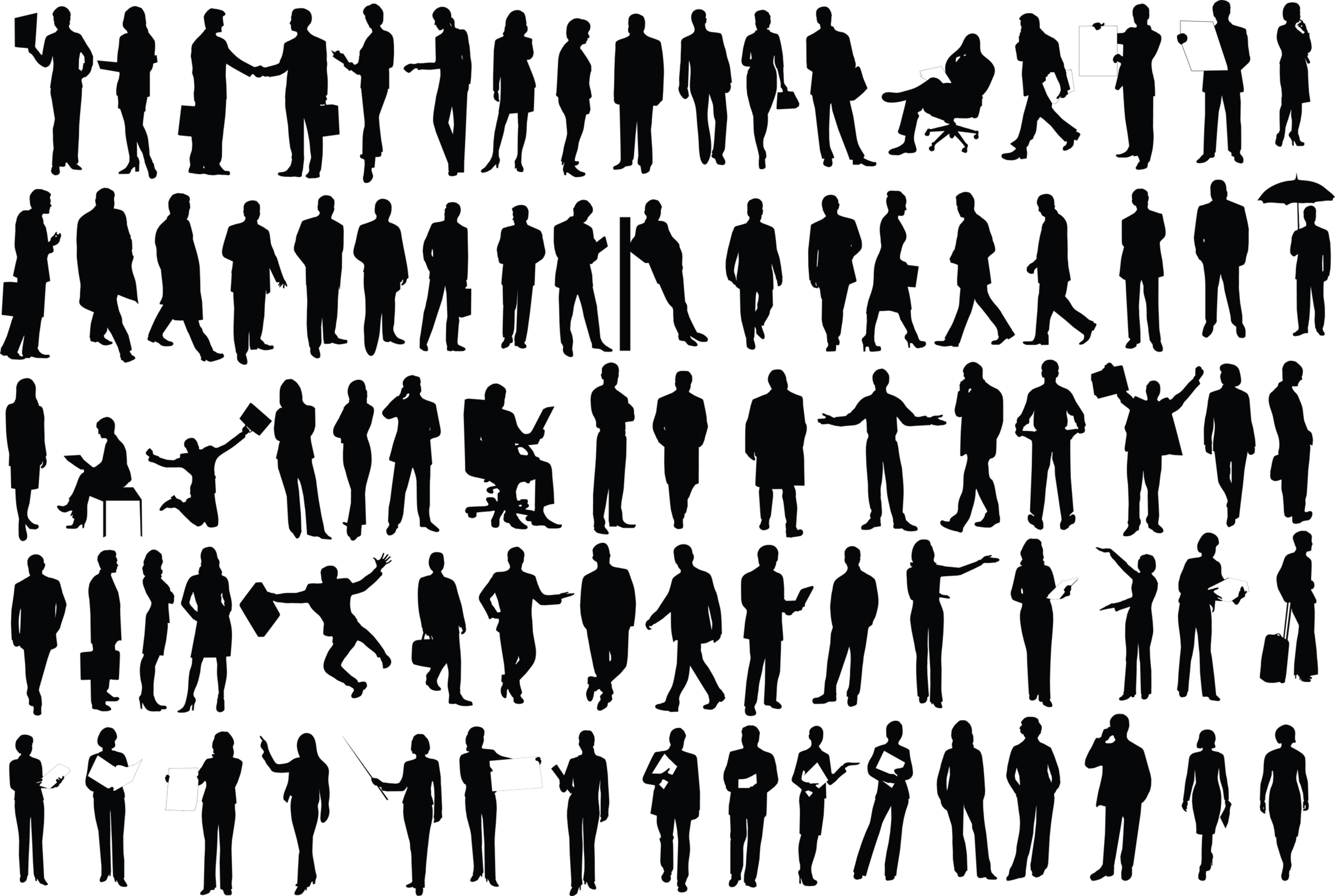 4727x3173 Human Silhouette Vector Images