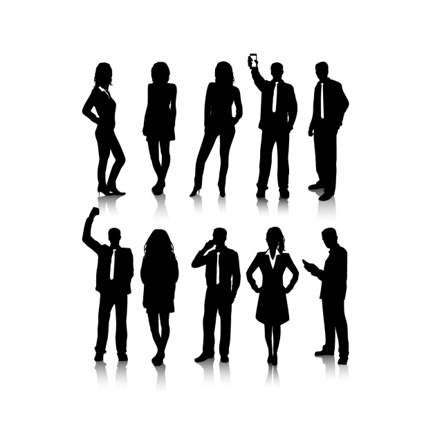 626x626 Human Silhouettes Collection Vector Free Download