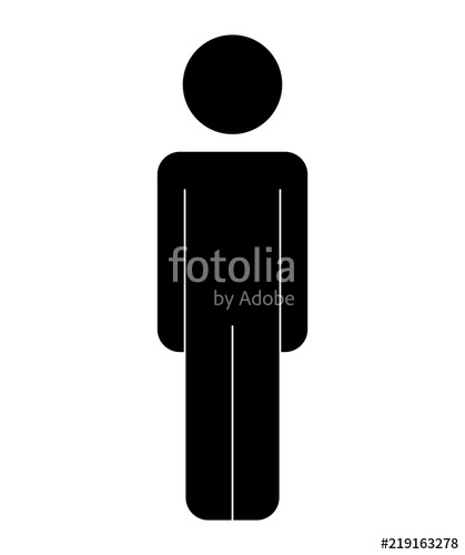 419x500 Male Figure Human Silhouette Vector Illustration Design Stock